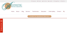 Tablet Screenshot of aestheticdentalcreations.com